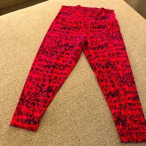 Neon red yoga pant/legging